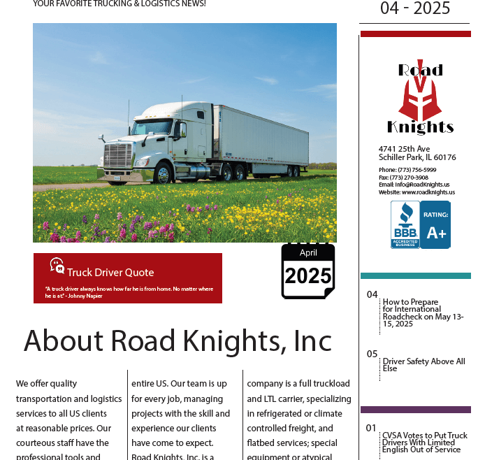 Road Knights Newsletters